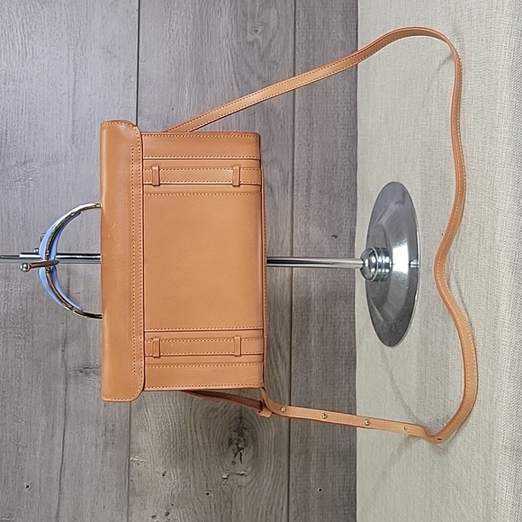 Mansur Gavriel Tan Leather Small Satchel Clutch Crossbody Shoulder Bag - Picture 4 of 12